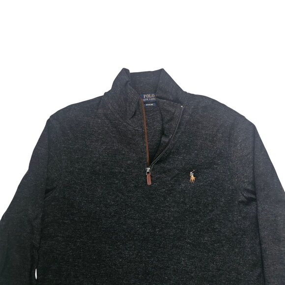 Polo Ralph Lauren Charcoal Gray Estate Rib Pullover Sweater Men's Size Medium - Picture 4 of 16